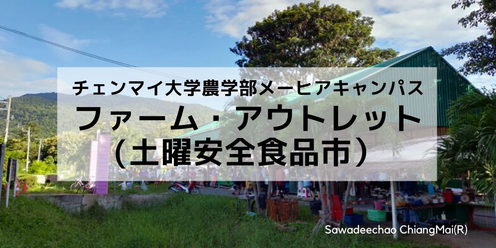 雰囲気抜群 チェンマイ大学農学部メーヒアキャンパス土曜安全食品市