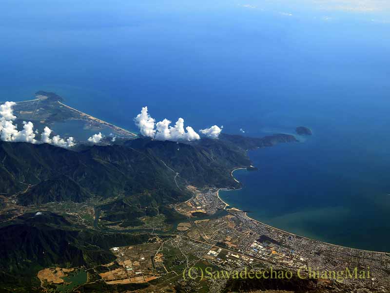 タイ国際航空TG676便から見たベトナム・ダナン