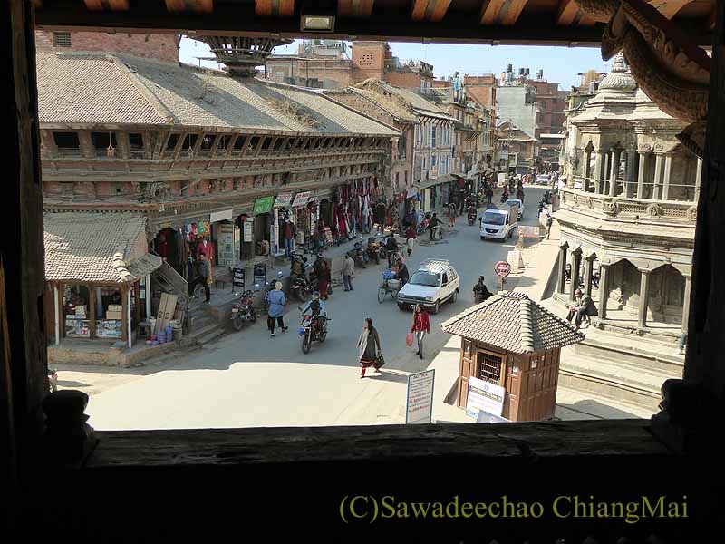 ネパール・パタンの王宮のトゥシャヒティからの風景