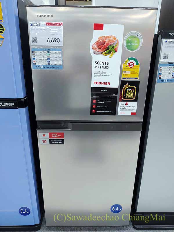 チェンマイの家電量販店で購入した冷蔵庫