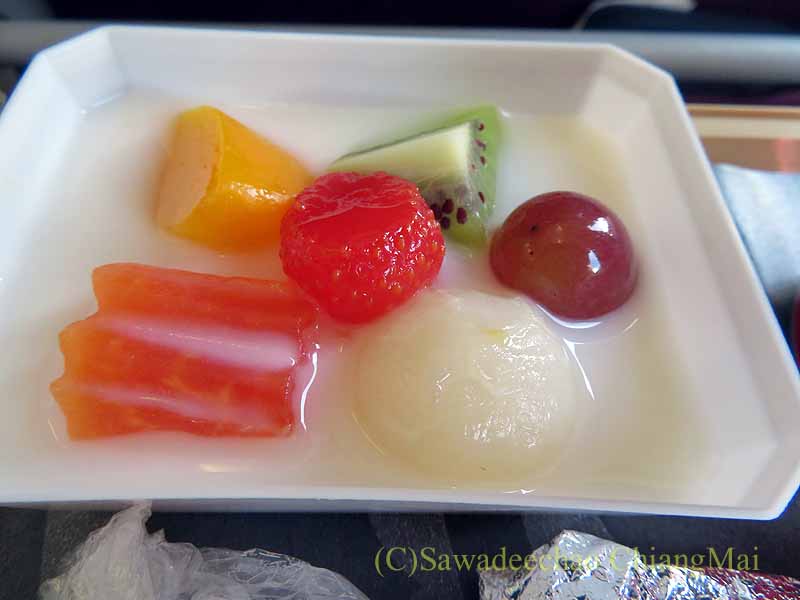 タイスマイル航空WE104便の機内食のデザート