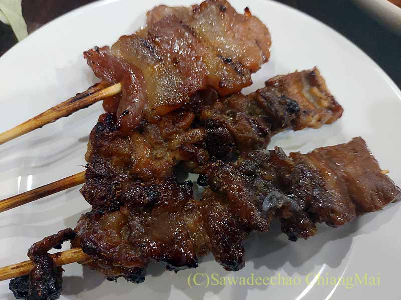 チェンマイの豚串焼き