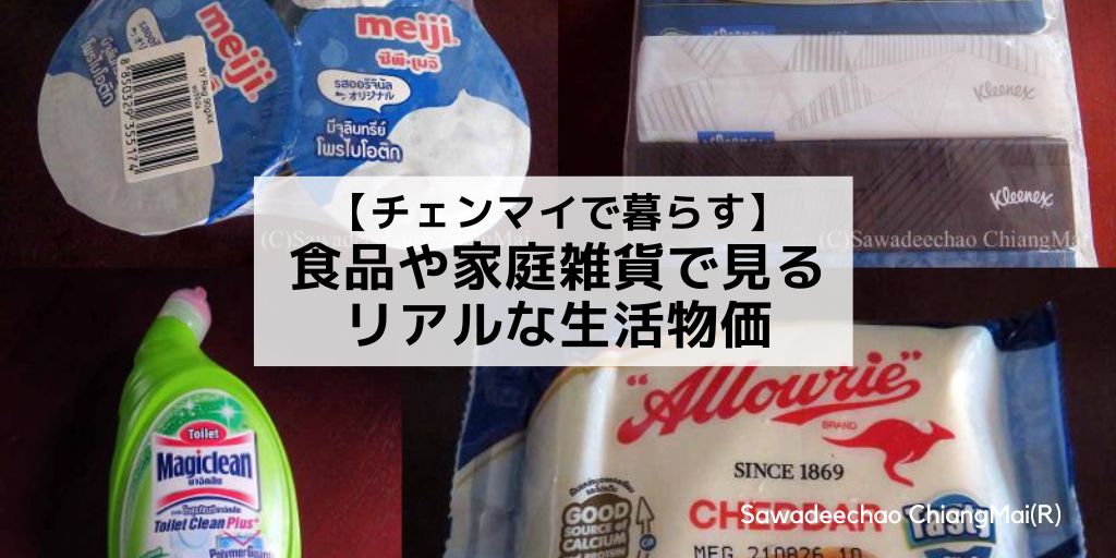 【チェンマイ暮らし】スーパーなどで購入した食料品や生活用品の価格と写真でリアルな物価を紹介